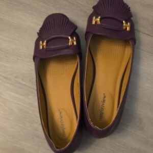 Comfortview Chic Purple Flats